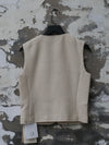 INTO THE EAST 2025 Autumn/Winter Ivory White Textured V-neck Vest/Lantern Pants ITE-E1DGAW100IY20VE-XYB Vest